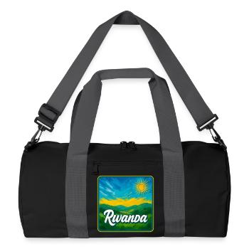 Rwanda – The green beauty of Africa - Recycled Duffel Bag - black/graphite grey - Front