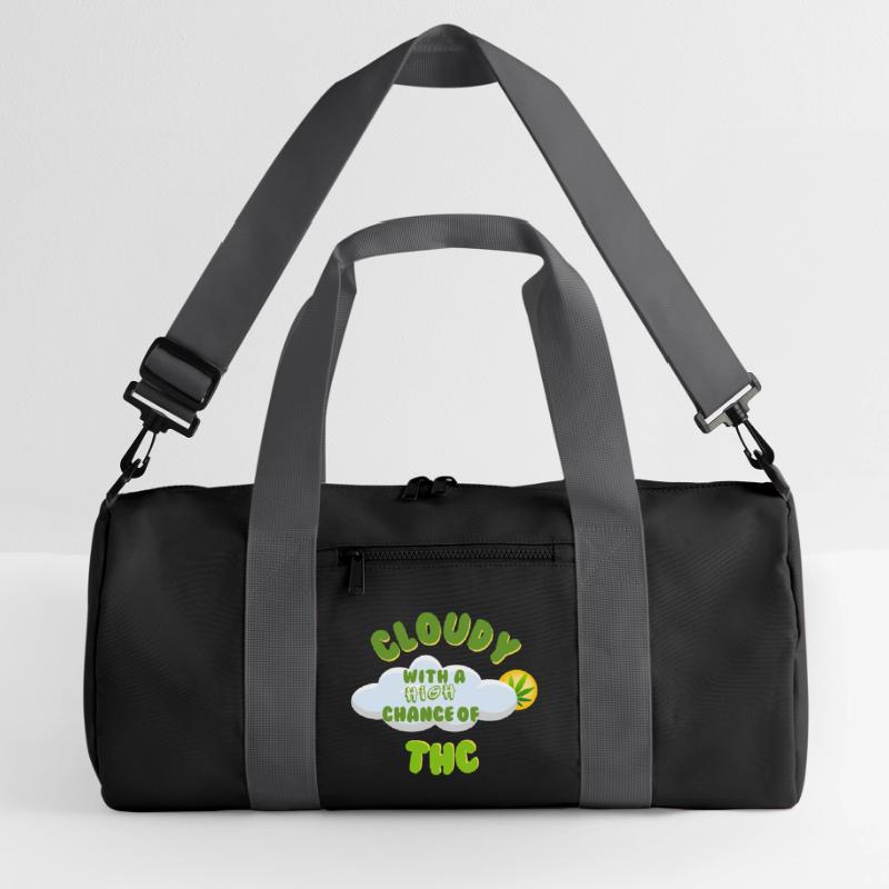 Cloudy THC Celebration Design Recycled Duffel Bag