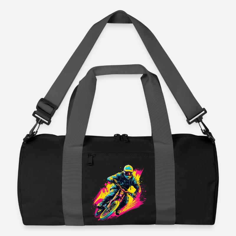 BMX Biker Steamwave Recycled Duffel Bag