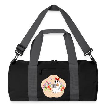 Lire Fantôme avec chat - Sac de sport recyclé - noir/gris graphite - Devant