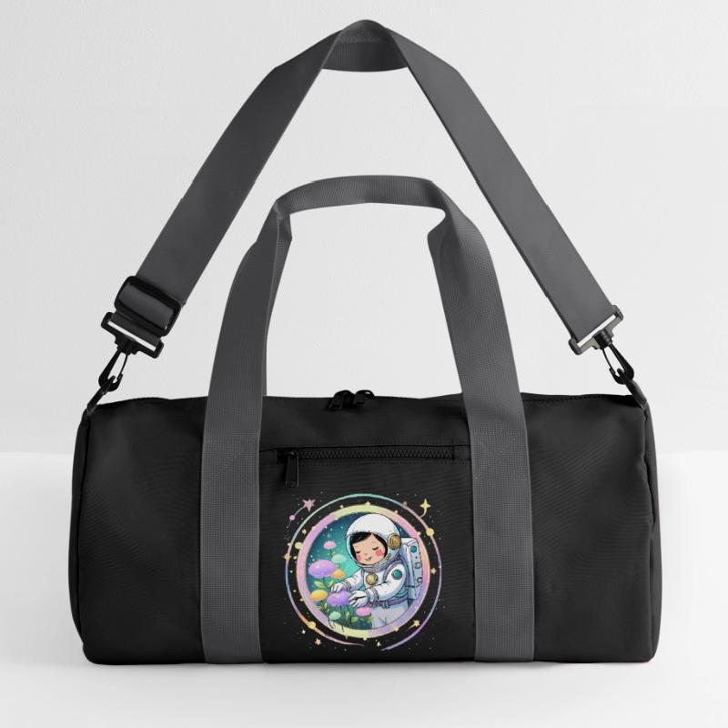 Fille astronaute avec des champignons - Conception spatiale mignonne Sac de sport recyclé