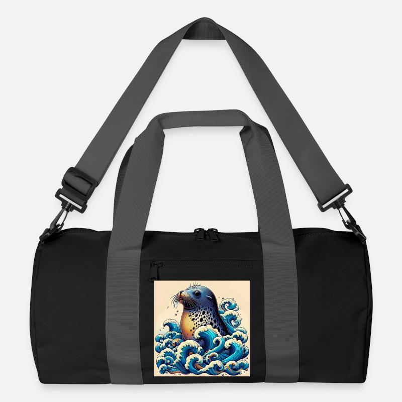 Siegel - Recycelte Duffel Bag - Schwarz/Graphitgrau