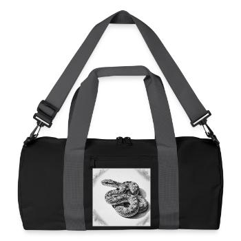 Serpent à écailles noir et blanc - Sac de sport recyclé - noir/gris graphite - Devant