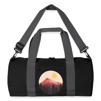 Paysage de coucher de soleil amoureux de la nature - Sac de sport recyclé - noir/gris graphite - Devant