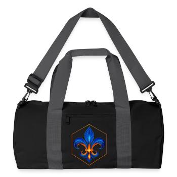 Fleur-de-Lys Flammenblau und Goldglühen - Recycelte Duffel Bag - Schwarz/Graphitgrau - Vorne