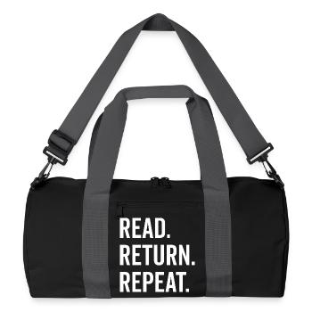 Read Return Repeat - Recycled Duffel Bag - black/graphite grey - Front