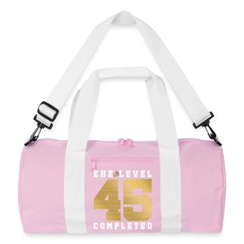 45e anniversaire de mariage - Sac de sport recyclé - rose/blanc - Devant