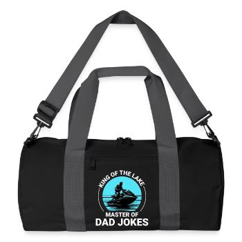 Jetski-Vater, König des Sees - Recycelte Duffel Bag - Schwarz/Graphitgrau - Vorne