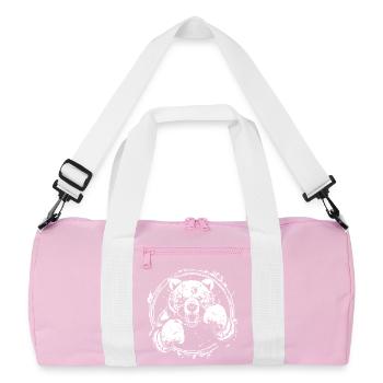 Grizzly Bär Boxer Boxen MMA - Recycelte Duffel Bag - Rosa/Weiß - Vorne
