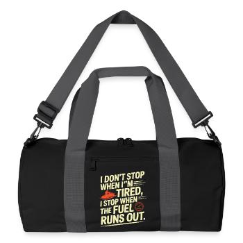 Funny Jetski Fuel Runs Out  - Recycelte Duffel Bag - Schwarz/Graphitgrau - Vorne
