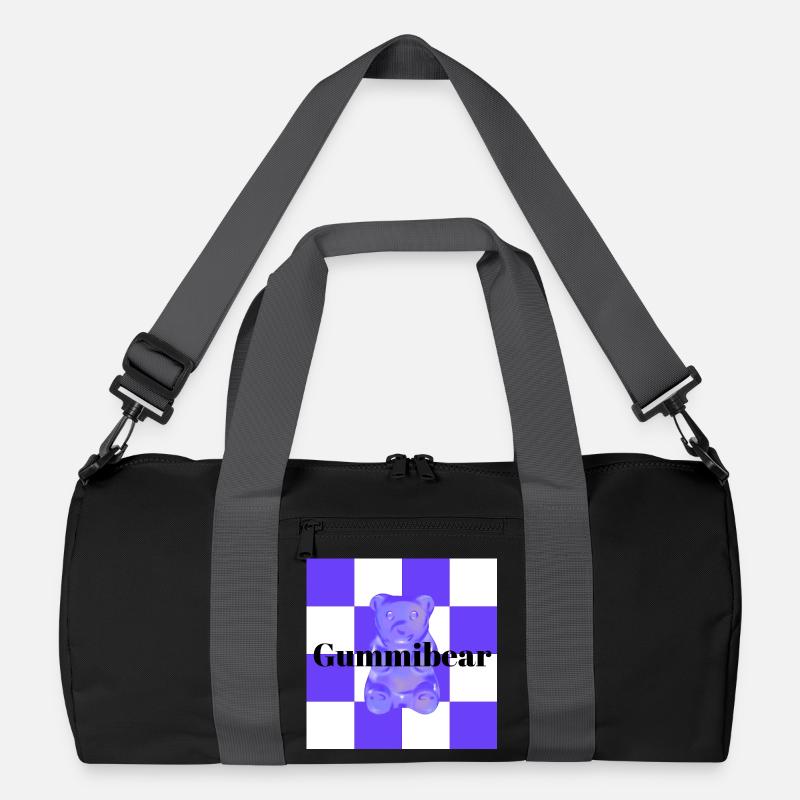 Gummibär Wohliger Kuscheltrend Design - Recycelte Duffel Bag - Schwarz/Graphitgrau