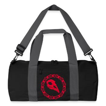 Red Viking Raven Skull - Recycled Duffel Bag - black/graphite grey - Front