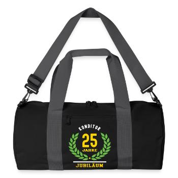 Confectioner Anniversary 25 Years 25th Anniversary - Recycled Duffel Bag - black/graphite grey - Front
