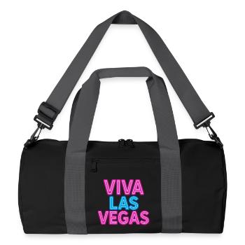 Enseigne au néon Viva Las Vegas - Sac de sport recyclé - noir/gris graphite - Devant