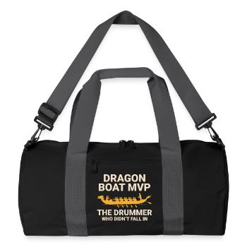 Champion de course de bateaux-dragons - Sac de sport recyclé - noir/gris graphite - Devant
