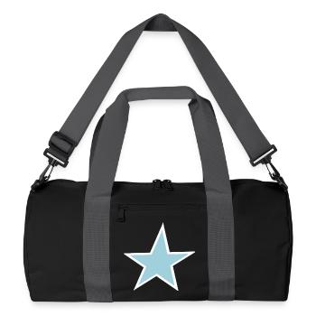 Bright Blue Star Art - Recycled Duffel Bag - black/graphite grey - Front