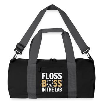 Précision du prothésiste dentaire - Sac de sport recyclé - noir/gris graphite - Devant