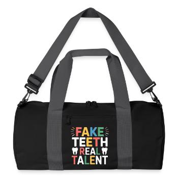 Technicien de pont dentaire Art - Sac de sport recyclé - noir/gris graphite - Devant