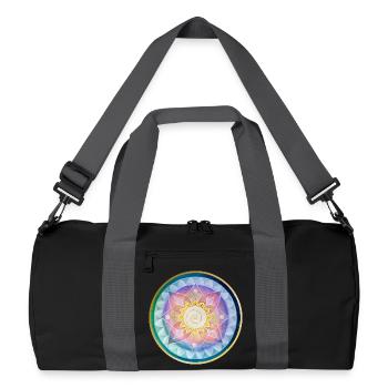 Conception harmonieuse de la méditation mandala - Sac de sport recyclé - noir/gris graphite - Devant
