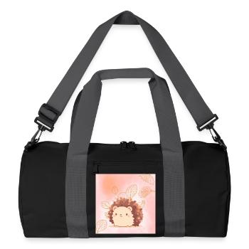 süßer Igel - Recycelte Duffel Bag - Schwarz/Graphitgrau - Vorne