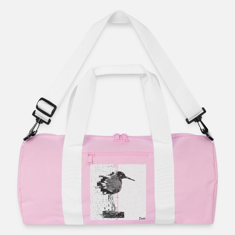 Rotschenkel (Tringa totanus) Glitch Noir Recycelte Duffel Bag