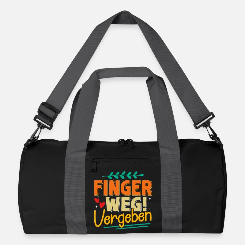 Malle HANDS OFF FORGIVEN Funny Recycled Duffel Bag
