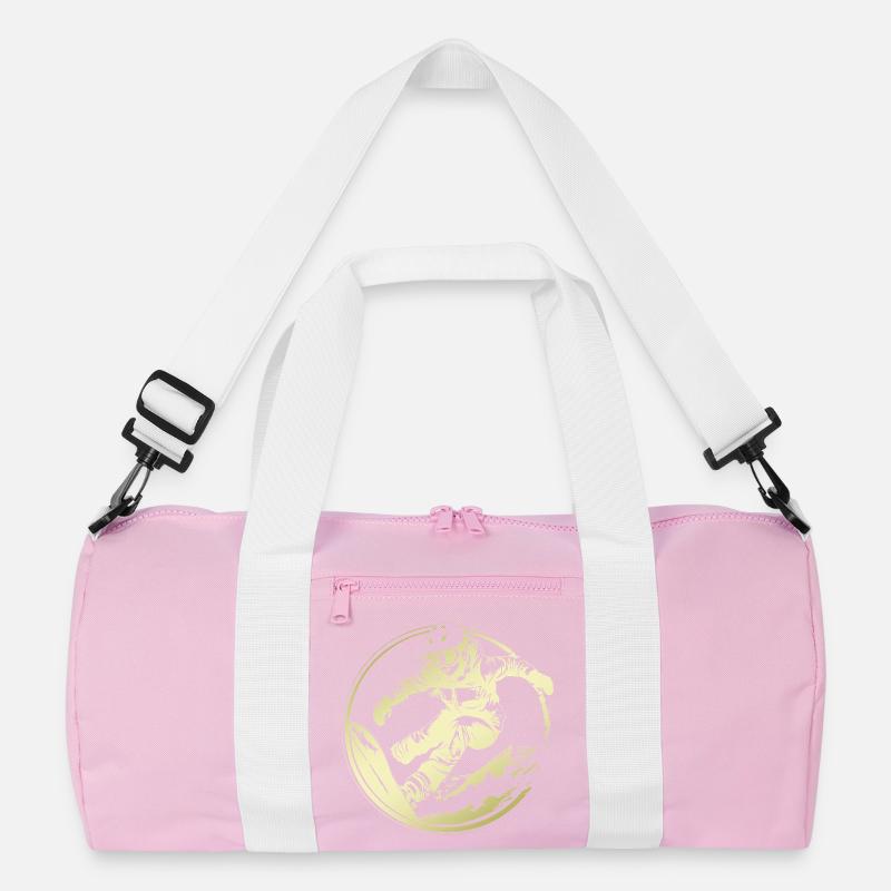 Snowboarder Silhouette Recycelte Duffel Bag