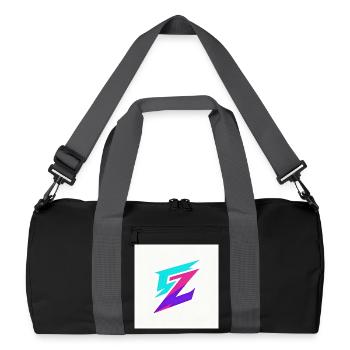 Zigzag Neon Gradient Logo - Recycled Duffel Bag - black/graphite grey - Front