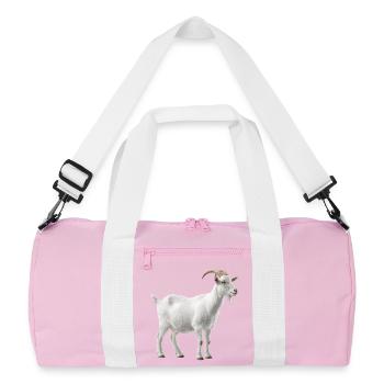 Portrait de chèvre de montagne blanche - Sac de sport recyclé - rose/blanc - Devant