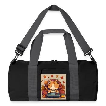 Gaming Cat - Recycelte Duffel Bag - Schwarz/Graphitgrau - Vorne