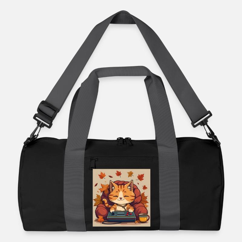 Gaming Cat - Recycelte Duffel Bag - Schwarz/Graphitgrau