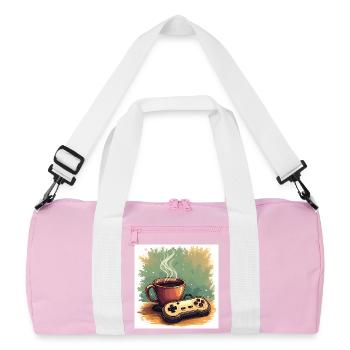 Caffeine & Campaigns - Recycled Duffel Bag - pink/white - Front