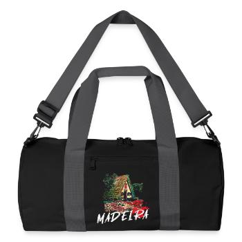 Traditional house of the island of Madeira - Recycled Duffel Bag - black/graphite grey - Front
