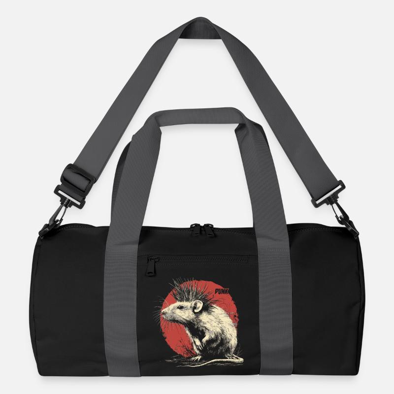 Punk Rock Rat Recycled Duffel Bag