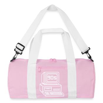 Console rétro des années 90 Pixel Art - Sac de sport recyclé - rose/blanc - Devant