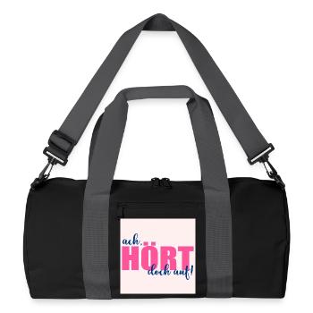 STOP SAYINGS - Recycled Duffel Bag - black/graphite grey - Front