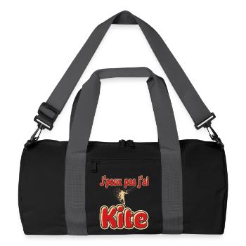 Ich kann nicht kiten - Recycelte Duffel Bag - Schwarz/Graphitgrau - Vorne