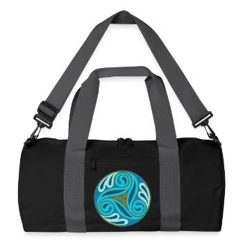 Blue Celtic Sphere - Recycled Duffel Bag - black/graphite grey - Front