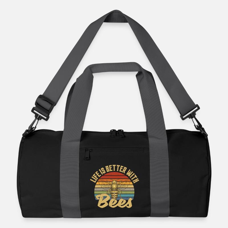 Life is better with bees Recycled Duffel Bag