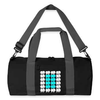 Éléphant - Sac de sport recyclé - noir/gris graphite - Devant