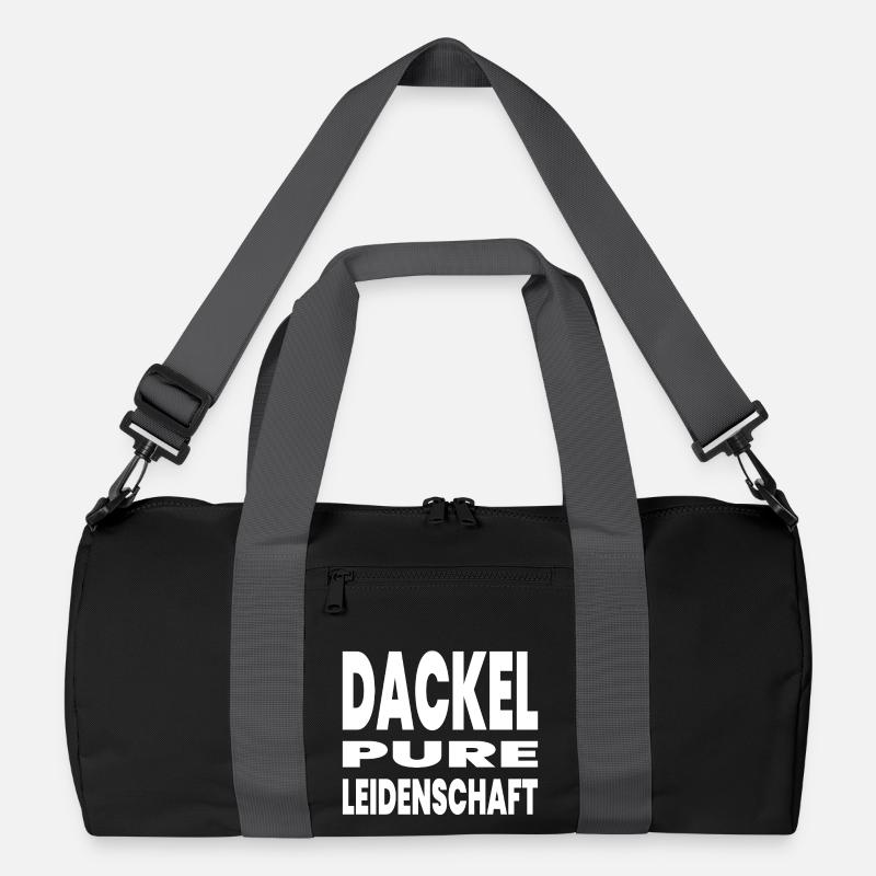 Dackel - Recycelte Duffel Bag - Schwarz/Graphitgrau