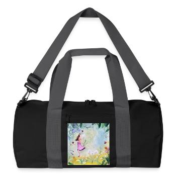 Elf in the kingdom of flowers - Recycled Duffel Bag - black/graphite grey - Front