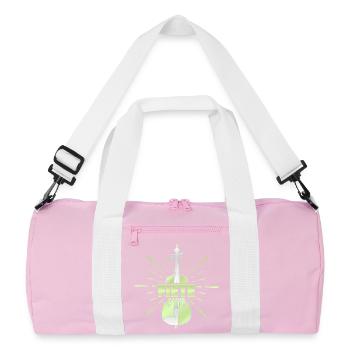 String instrument F - Recycled Duffel Bag - pink/white - Front