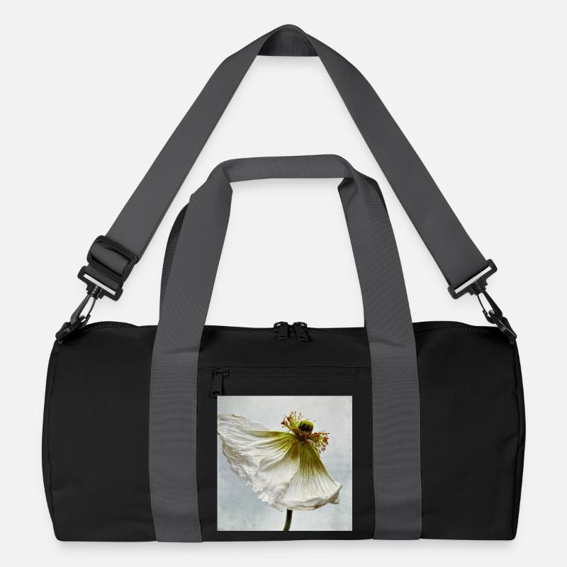 White Poppy - Recycelte Duffel Bag - Schwarz/Graphitgrau