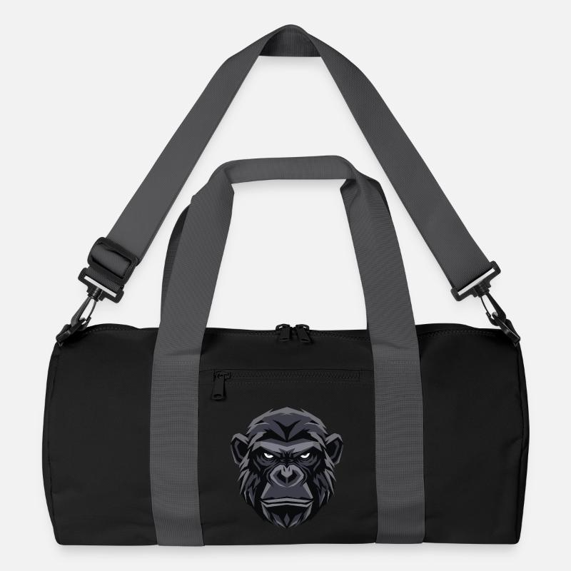 Geometrischer Gorillakopf Recycelte Duffel Bag