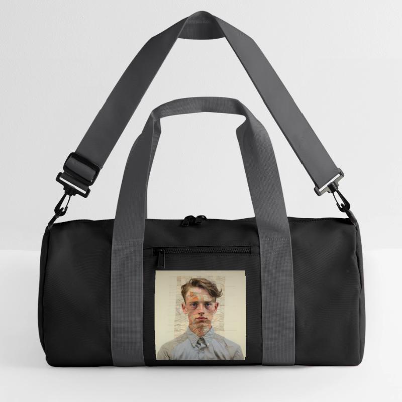 Patchwork Portrait Collage Recycled Duffel Bag
