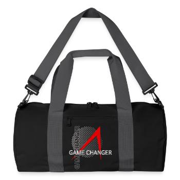 game changer - Recycelte Duffel Bag - Schwarz/Graphitgrau - Vorne