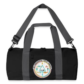 Cadeau pour ingénieur électricien, chemise Funny Circuits - Sac de sport recyclé - noir/gris graphite - Devant