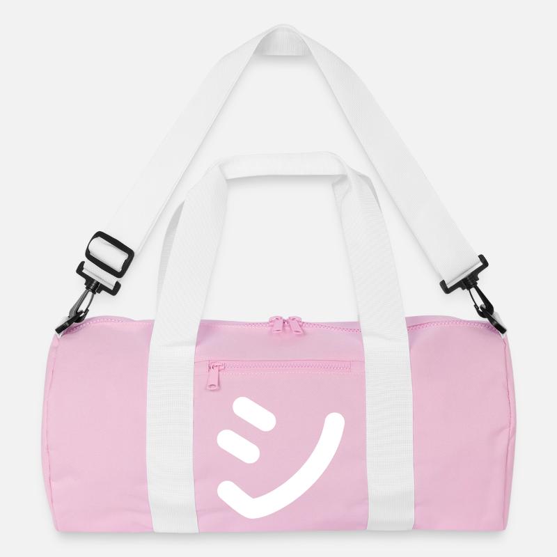 Japanese Text 'シ' (Shi) – White Recycled Duffel Bag