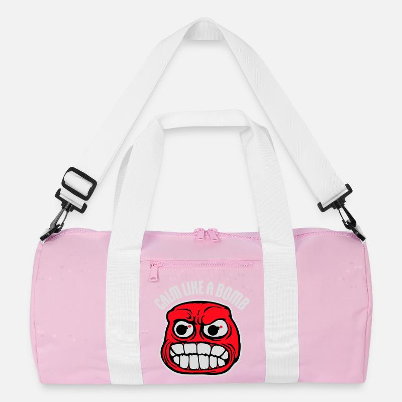 Calm Like Bomb Paradox Irony Humor Explosive Joke Recycled Duffel Bag